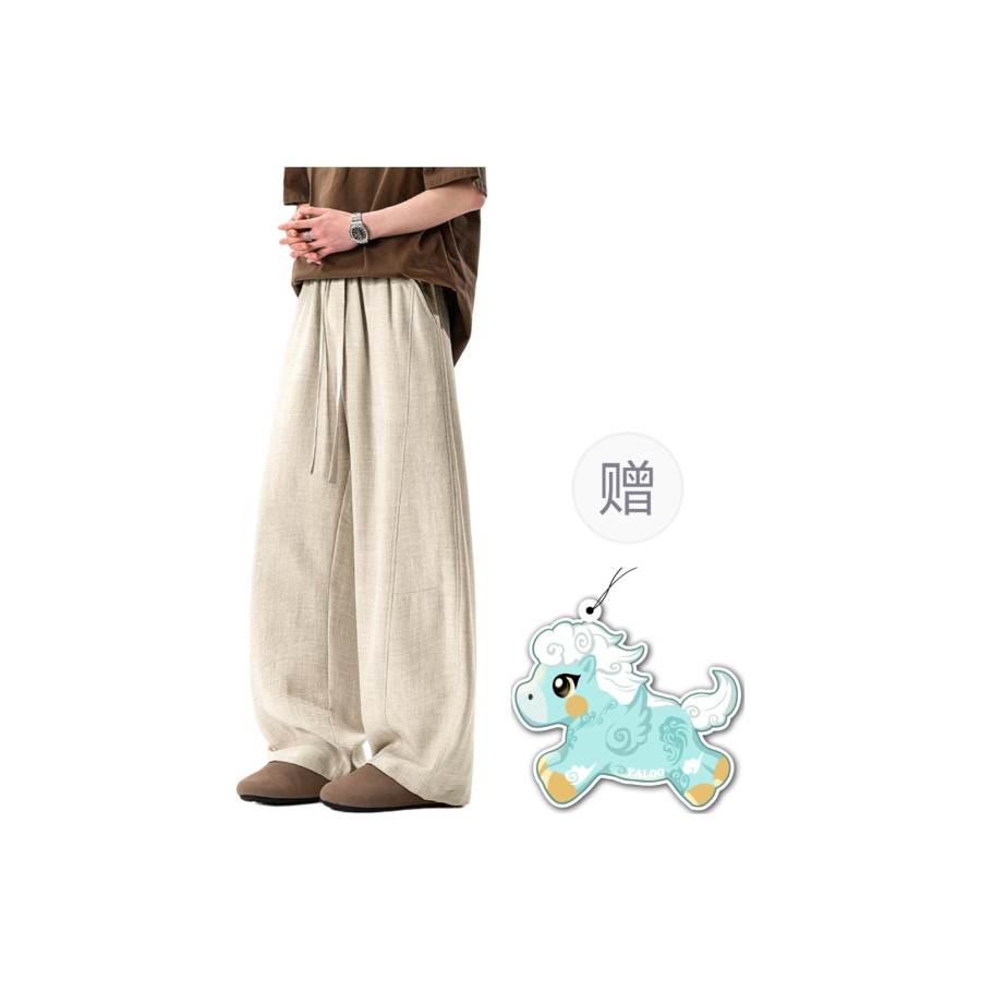 YALU Casual Pants Unisex Thin Straight Fit Pants