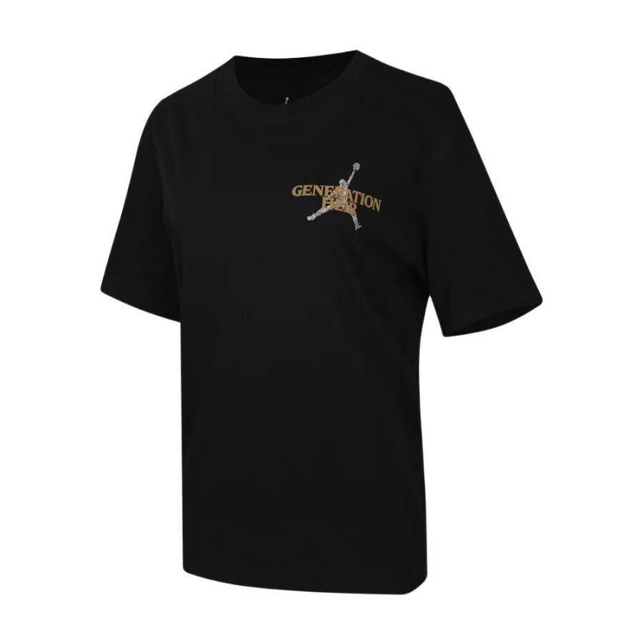 Jordan Jordan Heir T Shirts Women's Black Crew Neck Moderate