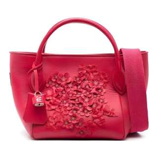 ERMANNO SCERVINO Floral-appliqué Leather Shoulder Bag