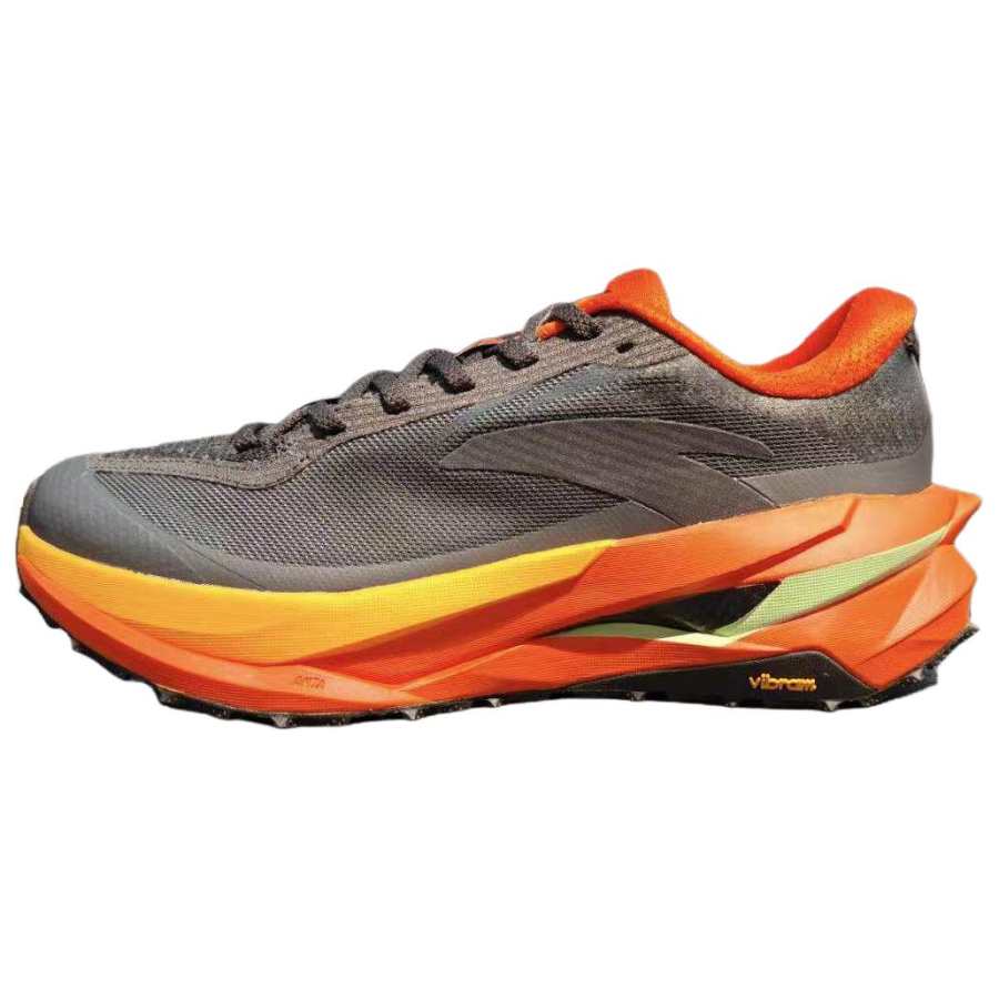 Anta Tian Du Abrasion Resistant Low top Running Shoes Men's Black Orange