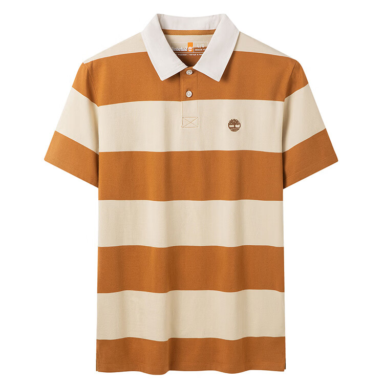 Timberland Polo Shirts Men's ACO Yellow Stripes Polo Collar Moderate