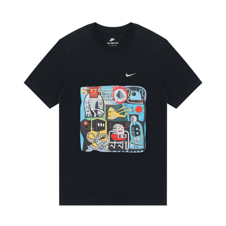 Nike Nike Sportswear T Shirts Unisex Black Crew Neck Moderate Straight Fit