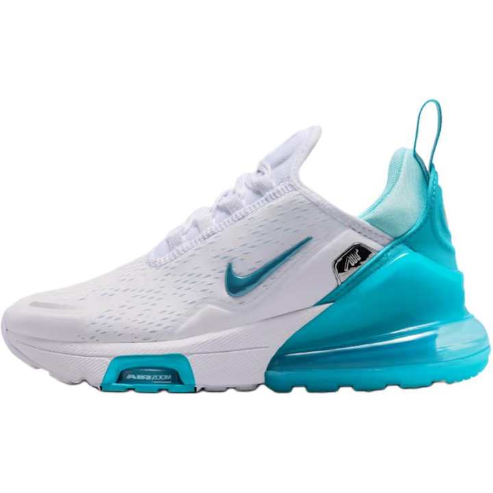 Nike Nike Air Max 270 Breathable Running Shoes White Blue Unisex
