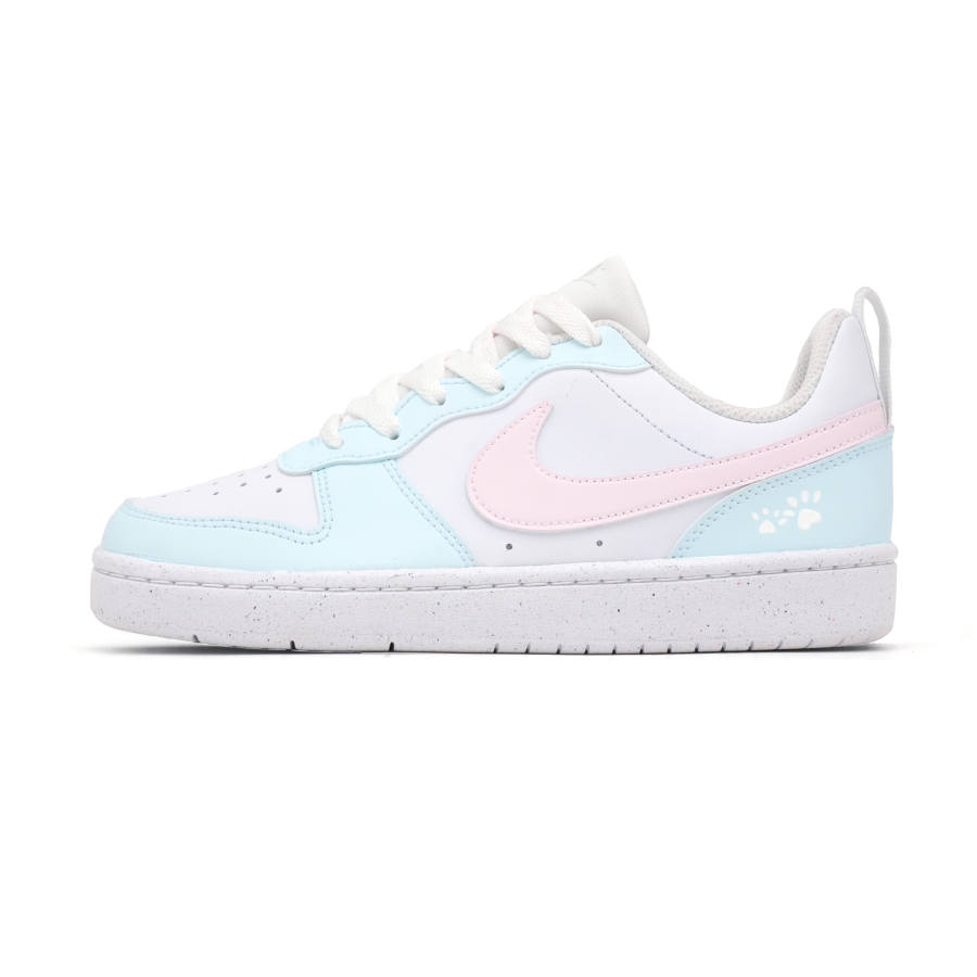 Nike Nike Court Sweetheart Cat Paw Abrasion Resistant Low top Kids' Skateboarding Shoes Pink Blue Teenagers
