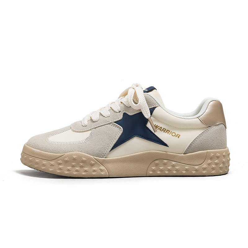 Warrior Abrasion Resistant Lightweight Slip Resistant Low top Canvas Shoes Men's Beige Gray Dark Blue
