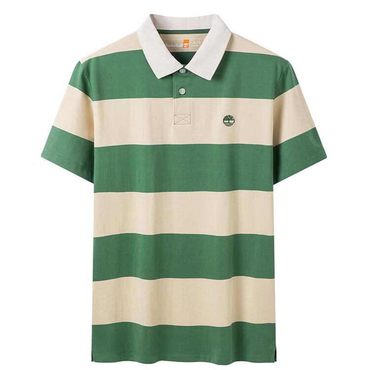 Timberland Polo Shirts Men's ACN Green Stripes Polo Collar Moderate