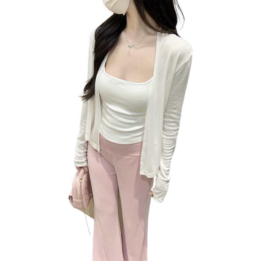 JBBCN JBBCN Cropped Coats Women's White Crew Neck Moderate