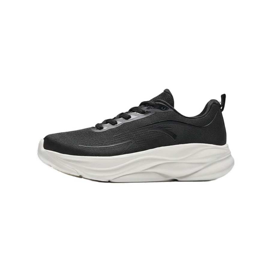 Anta Spiritual Cat Serpent Kitten Fabric Cushioning Slip Resistant Low top Training Shoes Women's Basic Black