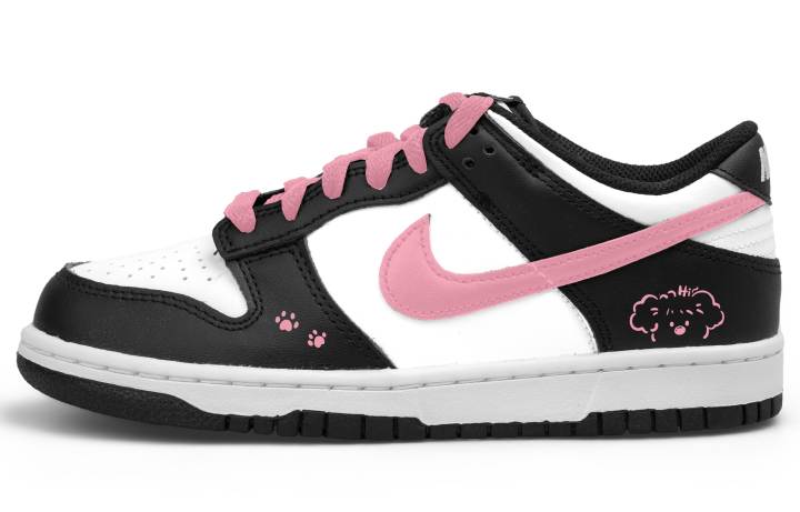 Nike Nike Dunk Low top Skateboard Shoes White Black Pink Teenagers