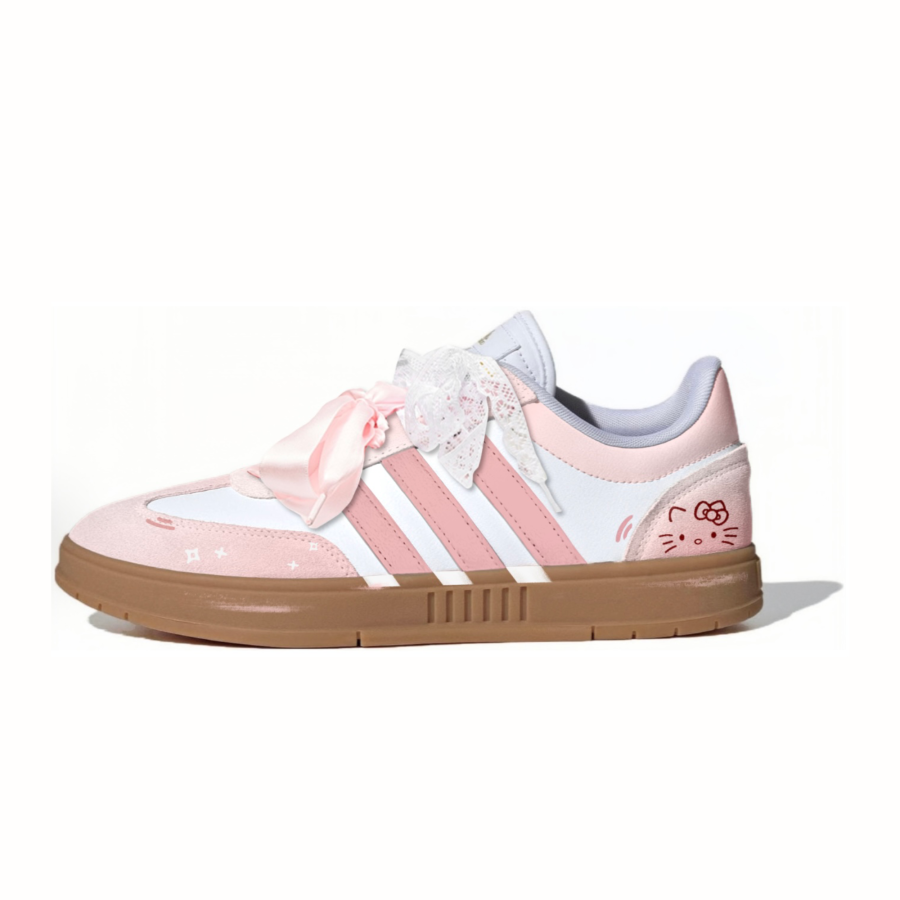 Adidas Adidas Gradas Lace Sweet Dream Leather Height Increasing Abrasion Resistant Breathable Low top Skateboard Shoes Unisex