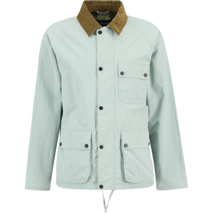 BARBOUR BARBOUR Jackets Men's Mint Blue Lapel Moderate Other