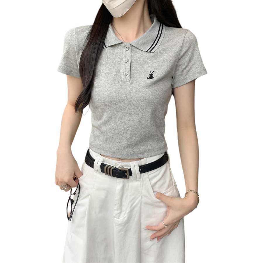 JBBCN T Shirts Women's Polo Collar