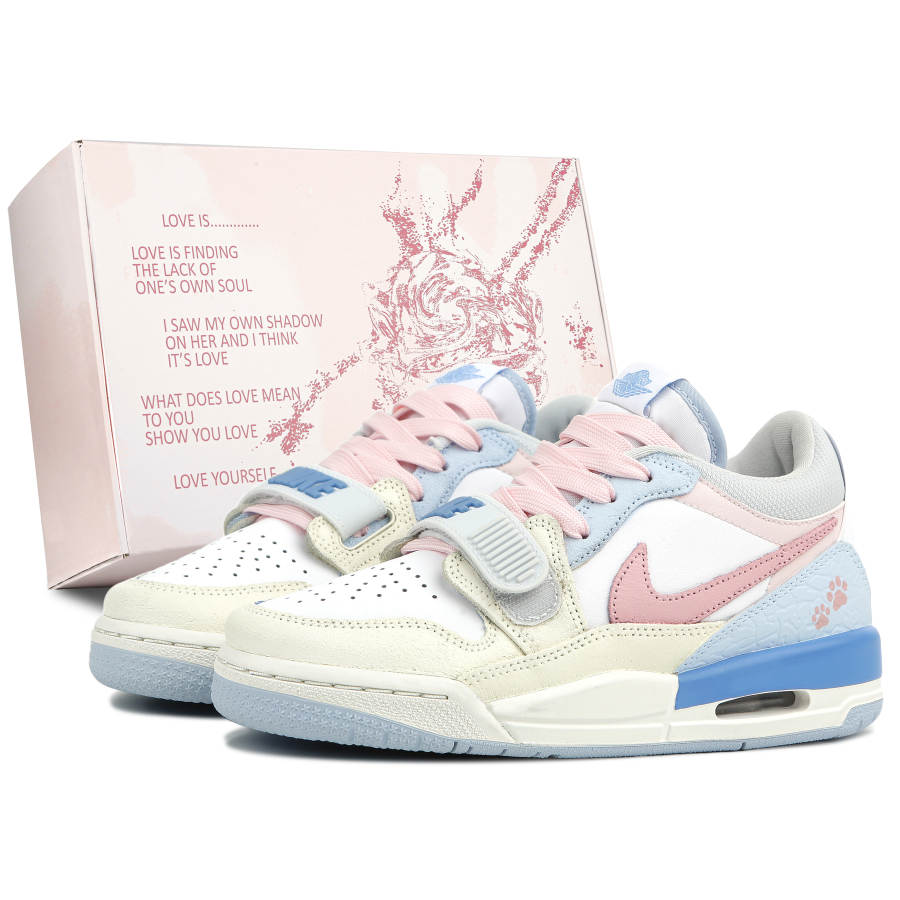 Jordan Jordan Legacy 312 Sweet Kitten Low top Children's Basketball Shoes Blue Pink Unisex