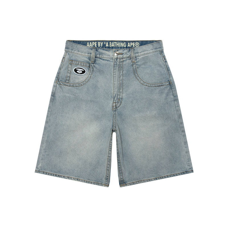 Aape Denim Shorts Men's Blue BLR Moderate