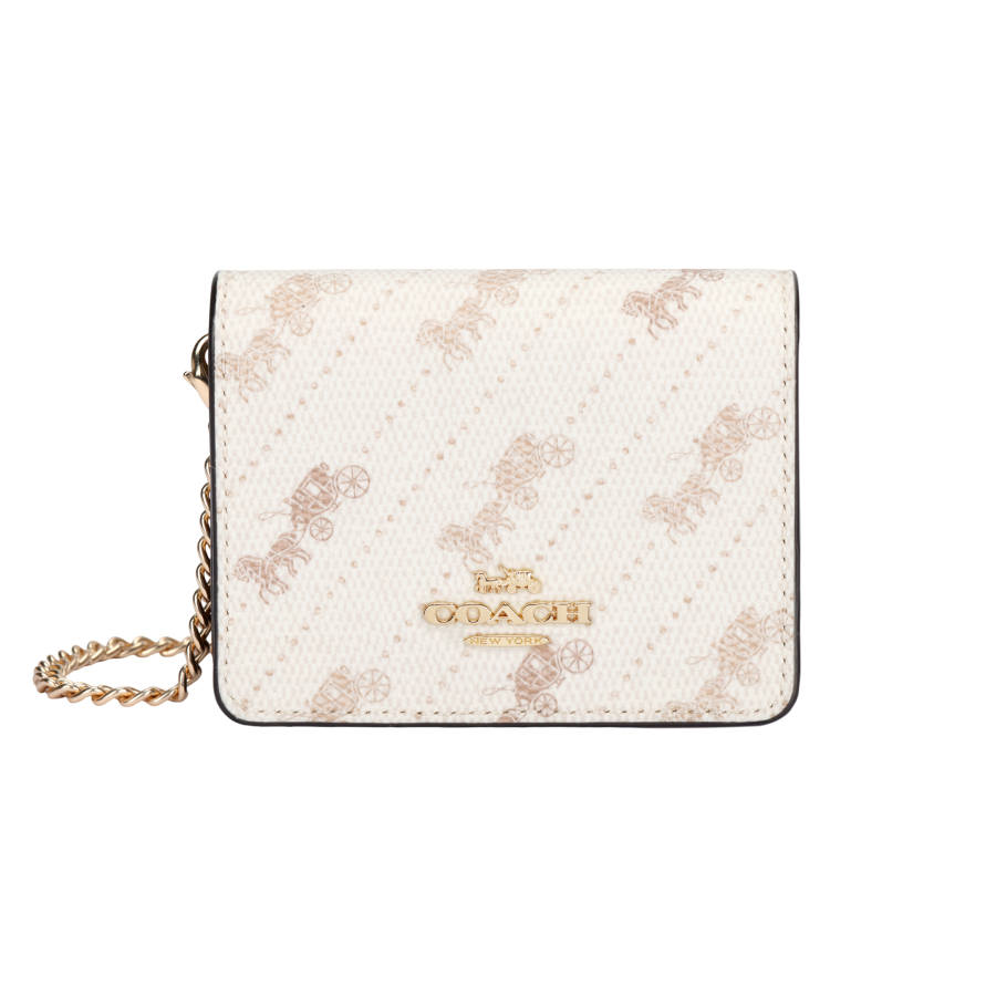 COACH Coated Canvas Shoulder Bag, Crossbody Bag, Wallet Mini Women's Ecru Cream