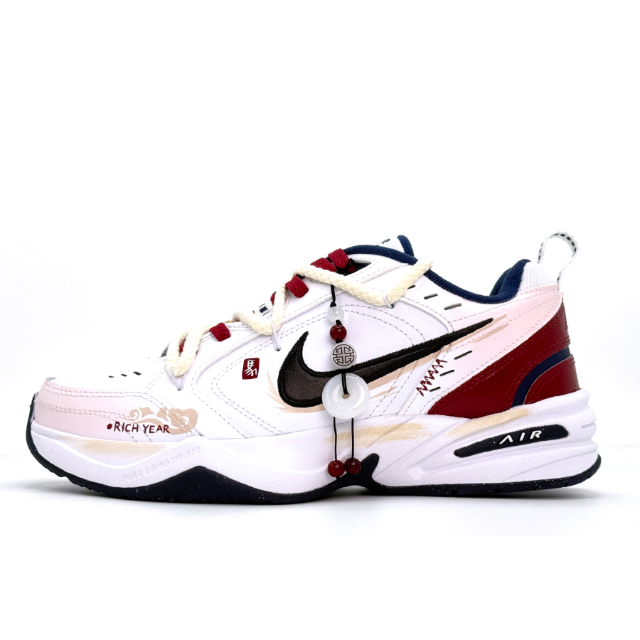 Nike Nike Air Monarch 4 Horse Year Prosperity Low top Chunky Sneakers Unisex Red White New