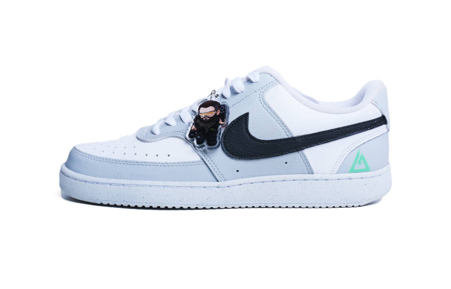 Nike Nike Court Vision 1 Low top Skateboard Shoes Men's Gray White
