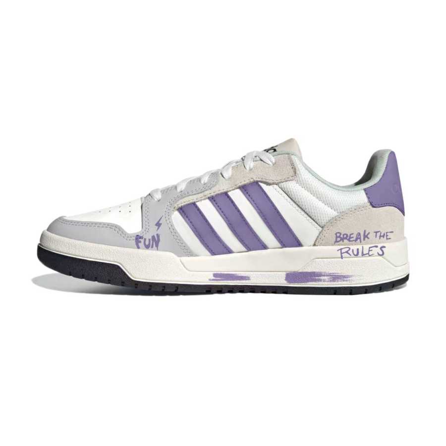 Adidas Adidas ENTRAP Synthetic Leather Cushioning Low top Skateboard Shoes Unisex Beige Purple