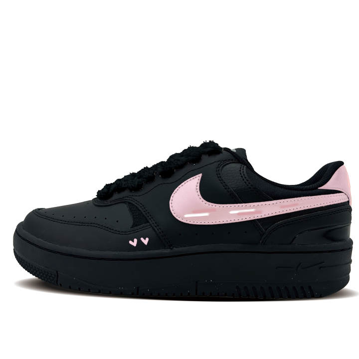Nike Nike Gamma Force Velvet Ink Synthetic Leather Abrasion Resistant Low top Skateboard Shoes Women's Black
