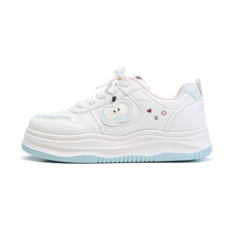 WARRIOR Coverage Height Increasing Abrasion Resistant Lightweight Breathable Low top Skateboard Shoes Women's