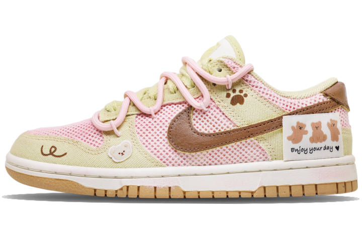 Nike Nike Dunk Fabric Abrasion Resistant Low top Skateboard Shoes Women's Pink