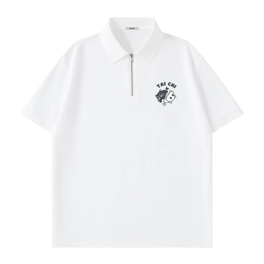 MINISO Polo Shirts Unisex Polo Collar Moderate Straight Fit