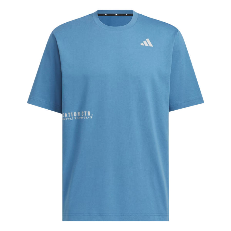 Adidas Adidas T Shirts Men's Dark Ink Crew Neck Heavyweight