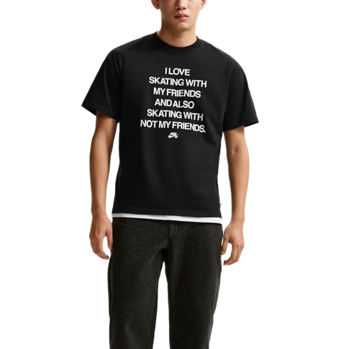 Nike Nike SB T Shirts Men's Black Crew Neck Moderate