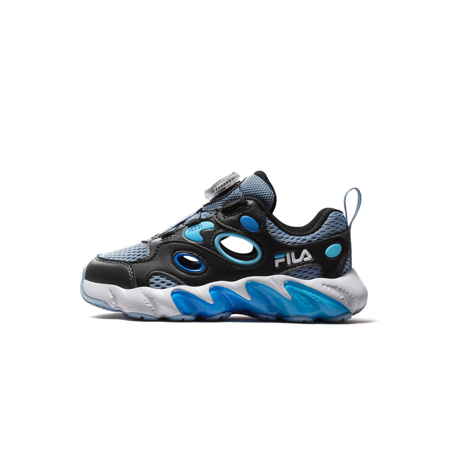 FILA KIDS Heritage FHT Synthetic Leather, Textile Cushioning Breathable Training Shoes Mist Blue/Black Kids'