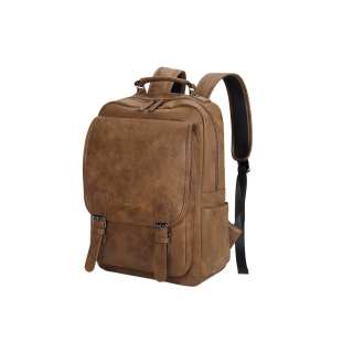 Slazenger PVC Soft Leather Laptop Bag Backpack Men's Black/Brown/Diamond Pattern Black/Gray