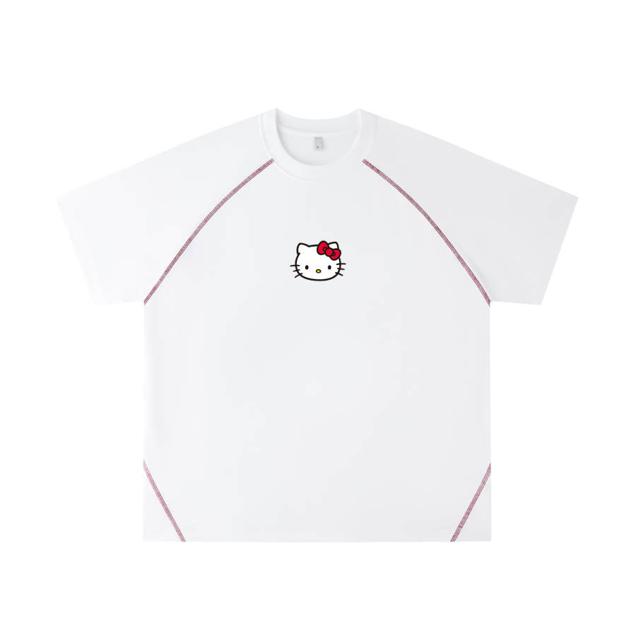 Sanrio Hello Kitty Summer Drop Shoulder Sleeve T Shirt Women's