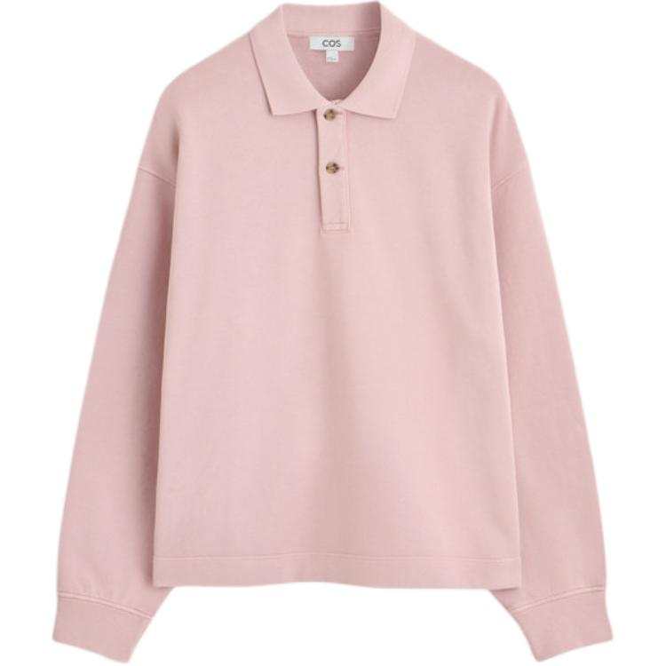COS COS Sweatshirts Men's Pink Polo Collar Moderate Regular