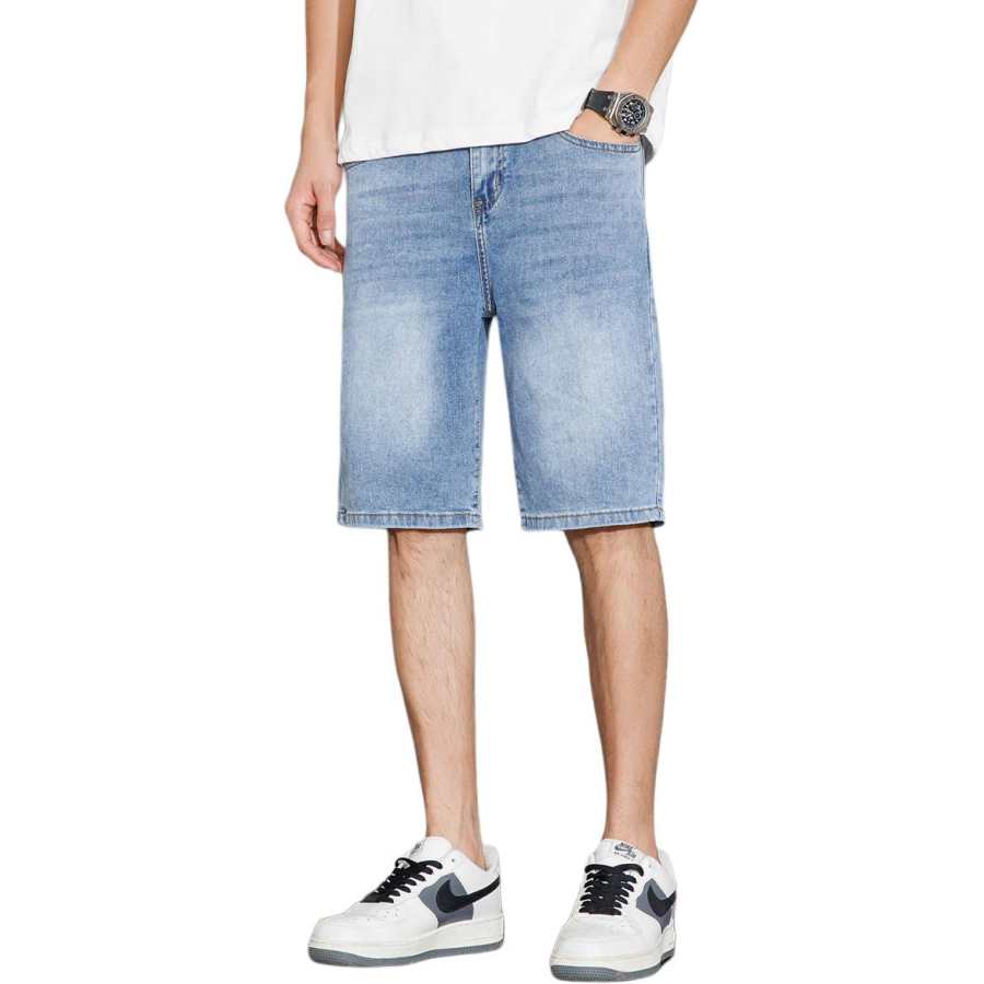 Tonlion Denim Shorts Men's Light Blue
