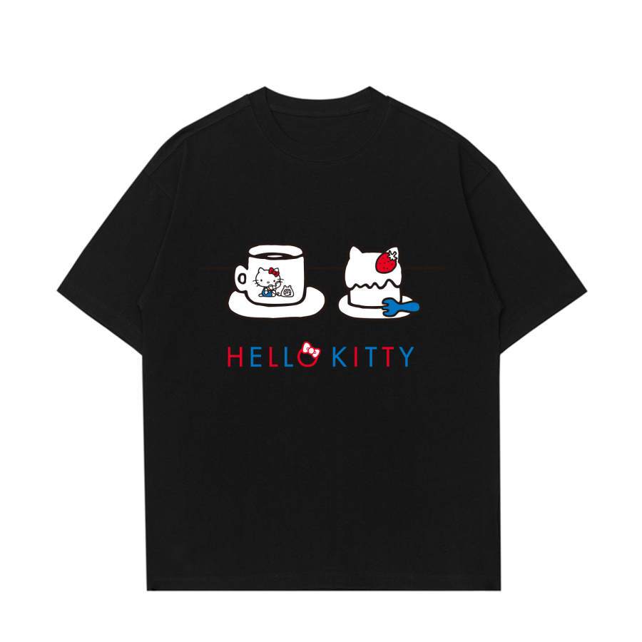 Sanrio x Hello Kitty Hello Kitty Summer Drop Shoulder Sleeve T Shirt Women's