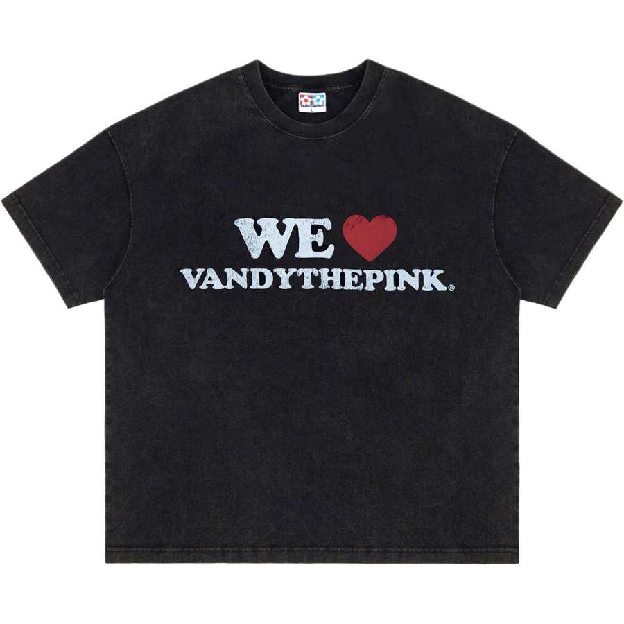 Vandy The Pink T Shirts Men's Black Crew Neck