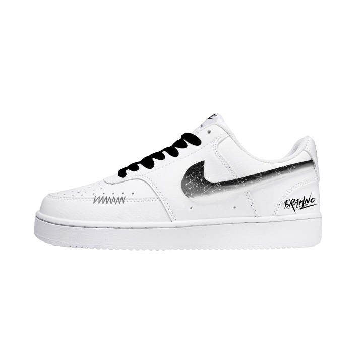 Nike Nike Court Vision 1 Abrasion Resistant Slip Resistant Low top Skateboard Shoes Men's White
