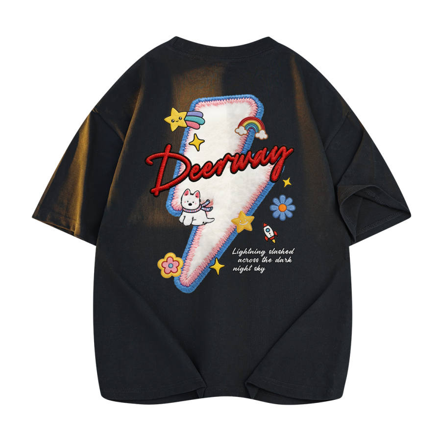 DEERWAY T Shirts Unisex Crew Neck Moderate Straight Fit