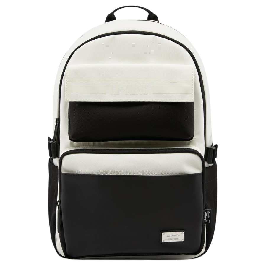 Li-Ning Li Ning Polyester Backpack Unisex Black & White