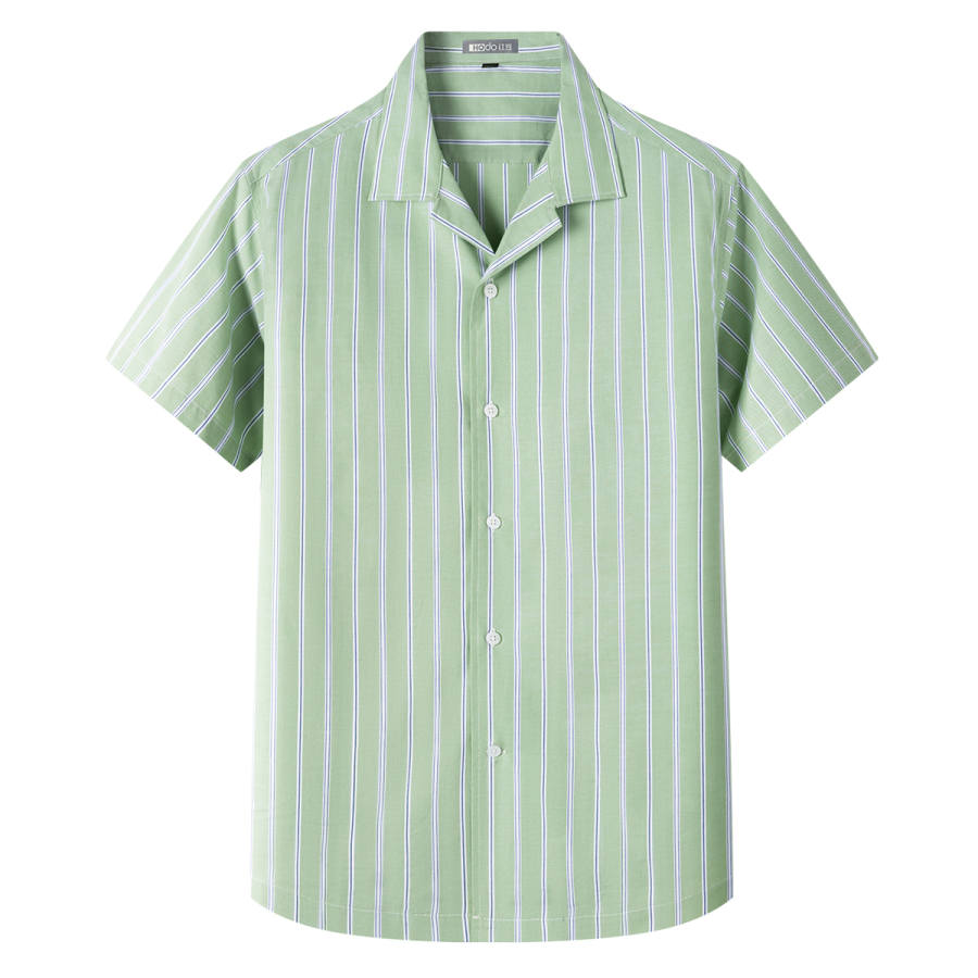 Hodo Shirts Men's Cuban Collar Moderate Workwear