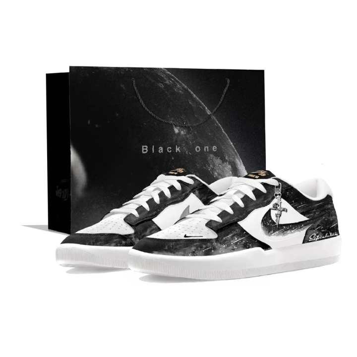 Nike Nike SB Force 58 Ink Creek Flying Star Suede Abrasion Resistant Slip Resistant Low top Skateboard Shoes Men's Black