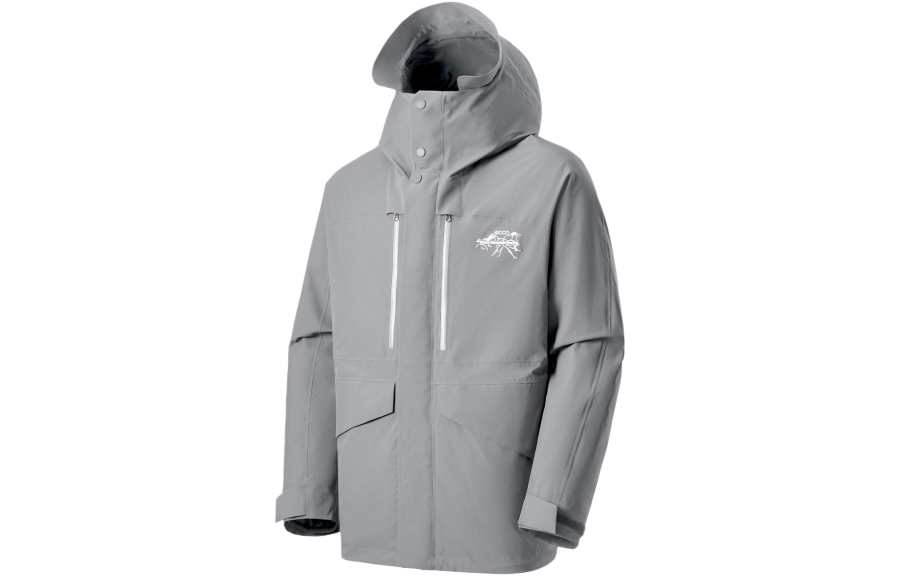 Ecco x BAISHAN,LIANMINGKUAN Windproof, Thermal, And Water Repellent Windbreaker Jacket Men's Iron Gray