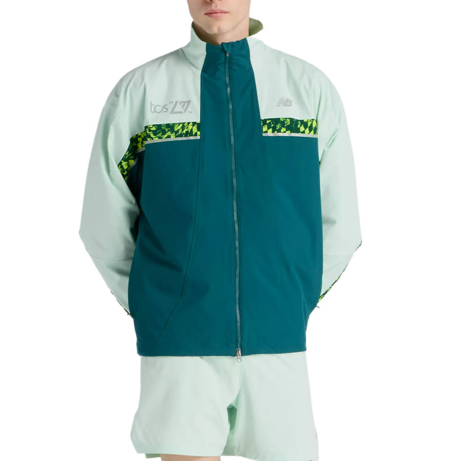 New Balance New Balance Jackets Men's Medusa Green And The Cosmic Jade Stand Collar Moderate Other