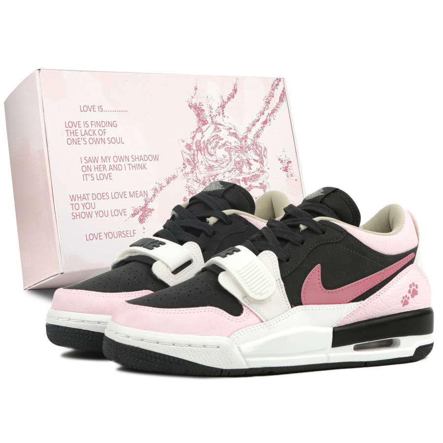 Jordan Jordan Legacy 312 Black Pink Xiao Mi Low top Children's Basketball Shoes Pink Unisex