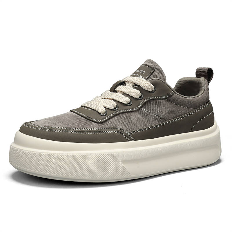 YEARCON Versatile Casual Trendy Korean Style Platform Sneakers Skateboard Shoes Men's
