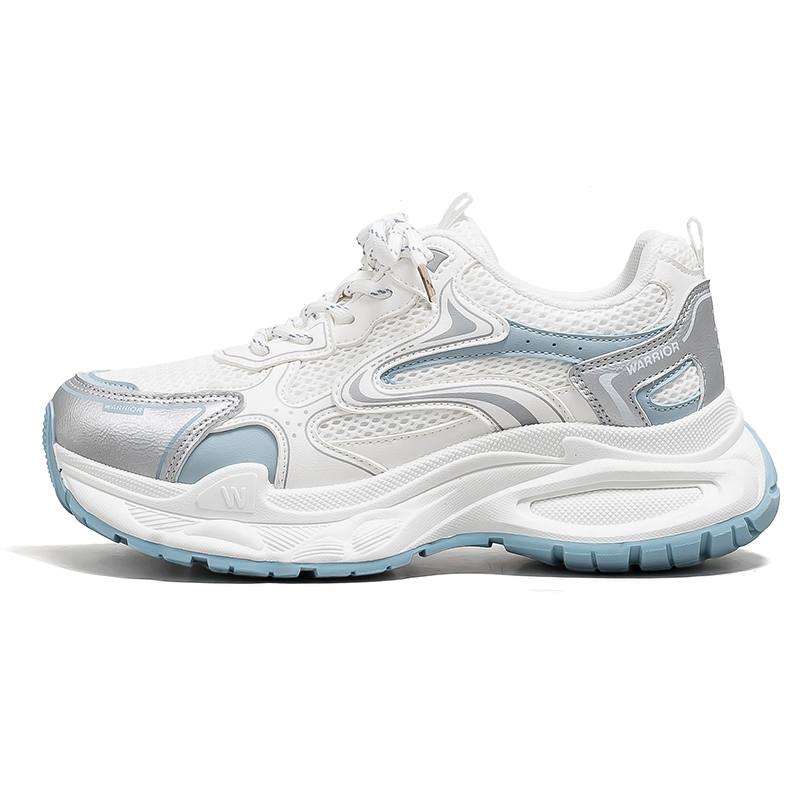 Warrior Cushioning Height Increasing Abrasion Resistant Lightweight Low top Chunky Sneakers Women's Beige