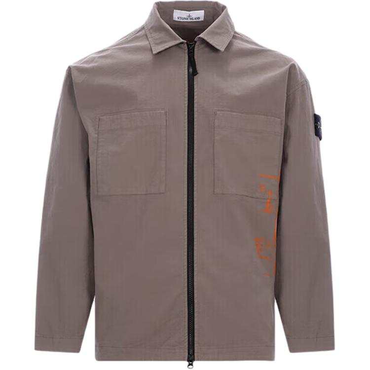 STONE ISLAND Jackets Men's Black/Light Coffee Lapel Moderate Other