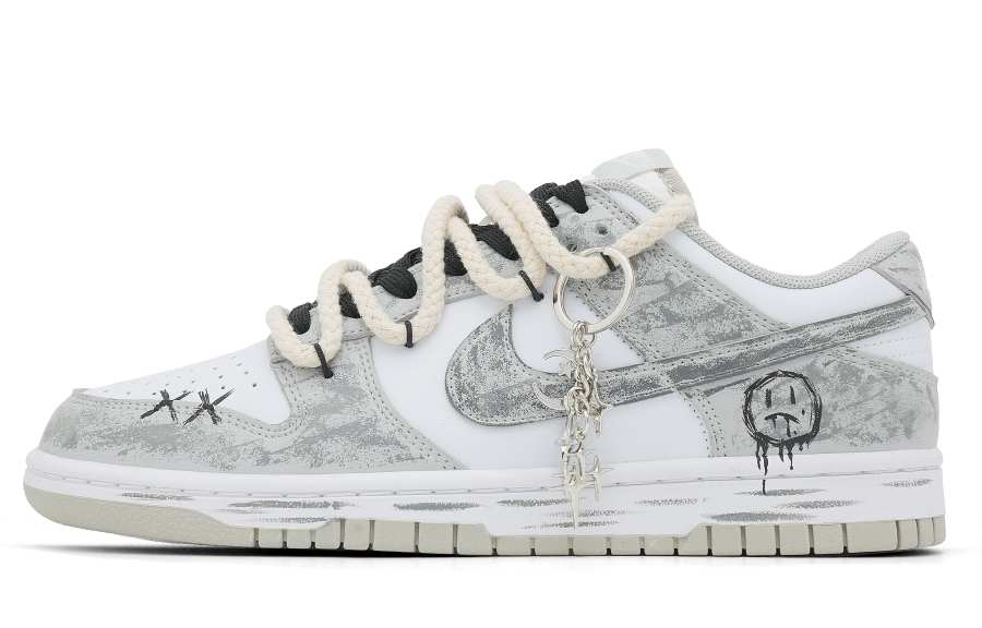 Nike Nike Dunk Super Player Cushioning Lightweight Slip Resistant Low top Skateboard Shoes Unisex Black Gray