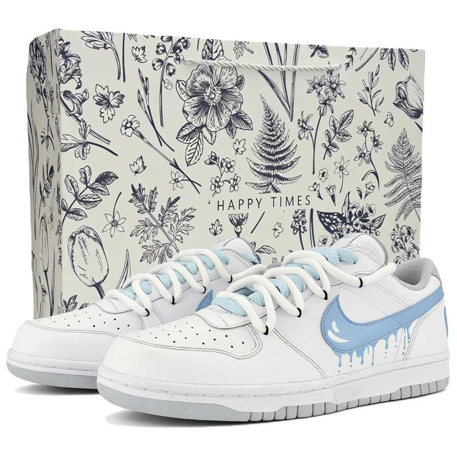 Nike Nike Big Low Synthetic Leather, Leather Low top Skateboard Shoes Men's Blue