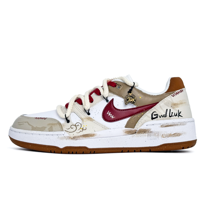 Nike Nike Full Force Low top Skateboard Shoes Men's Red Brown New