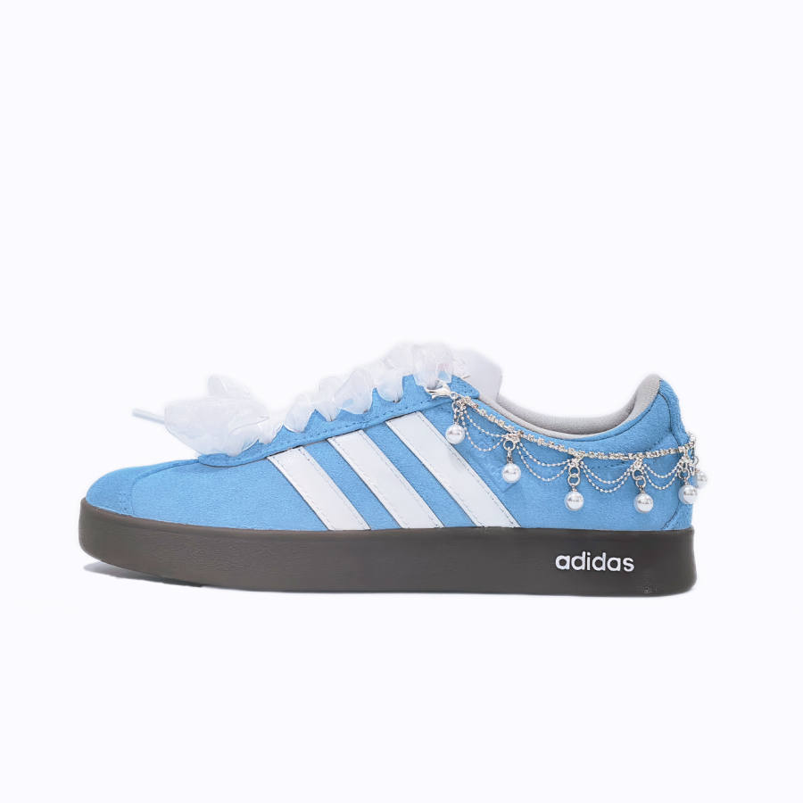 Adidas Adidas VL COURT 2.0 Dream Factory Abrasion Resistant Lightweight Low top Skateboard Shoes Women's Blue